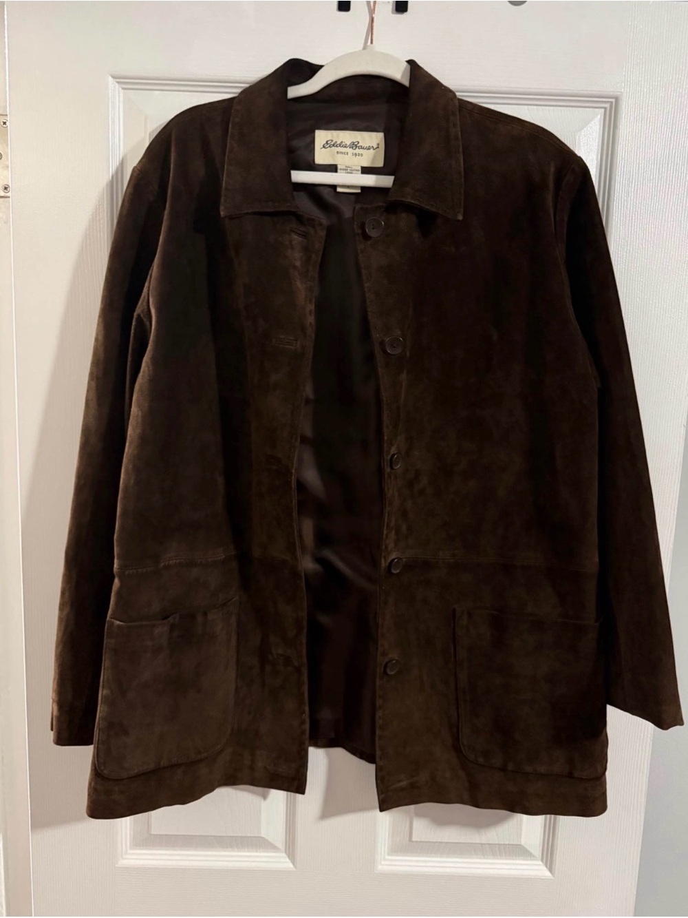 MVintage Eddie Bauer Genuine Suede Leather Jacket Women’s Large Brown